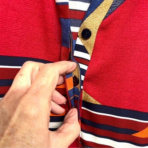 Diane Von Furstenberg Freya Silk Blend Colorful Abstract Shift Dress Women’s 8 - Picture 10 of 15